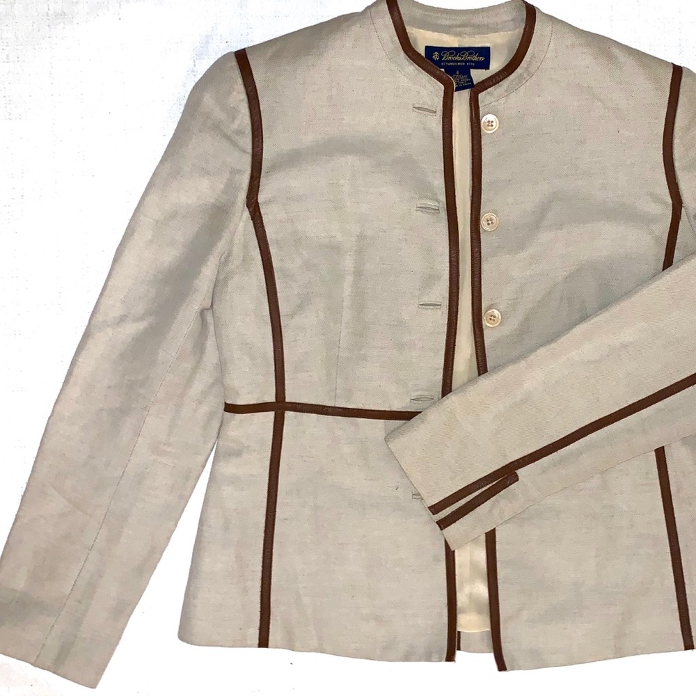 ✨Brooks Brothers✨100% Silk Lined Linen Jacket